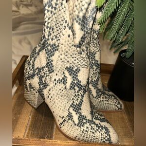 Steve Madden Snakeskin Patterned Tall Boots
